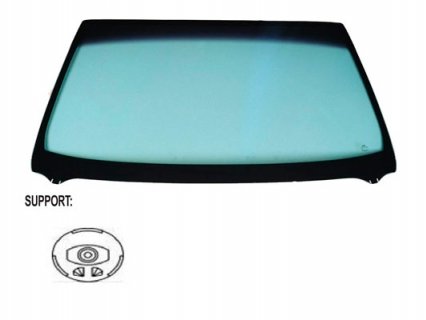 Acessar a peça Para-brisas verde difuso cinzento serigrafia base espelho friso superior/inferior