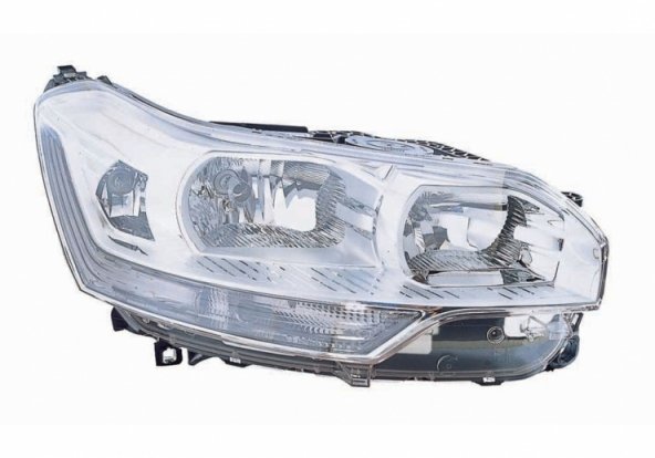 Acessar a peça Farol elétrico direito, H1+H7+H7