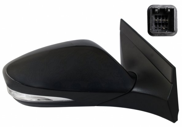 Acessar a peça Espelho retrovisor elétrico direito, convexo, aquecido, preparado, com indicador (6 pinos)