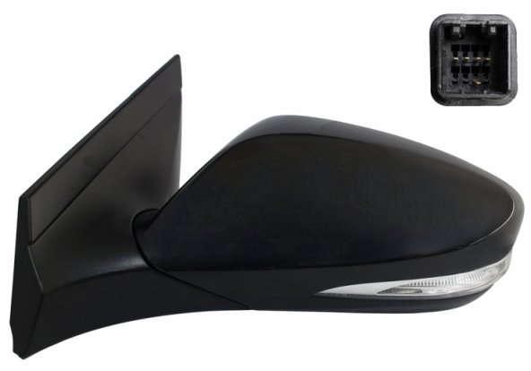 Acessar a peça Espelho retrovisor elétrico esquerdo, convexo, aquecido, preparado, com indicador (6 pinos)