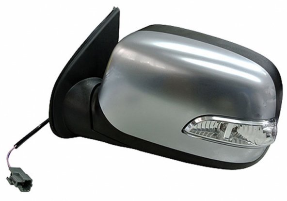 Acessar a peça Espelho retrovisor elétrico esquerdo, convexo, com indicador, cromado (5 pinos)