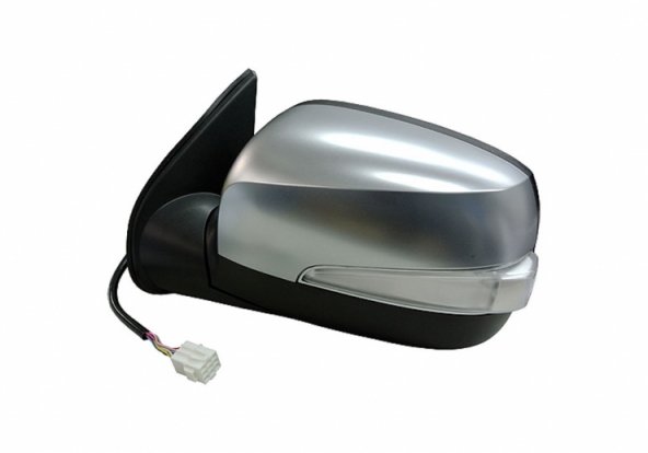 Acessar a peça Espelho retrovisor elétrico esquerdo, convexo, rebatível, com indicador, cromado (7 pinos)