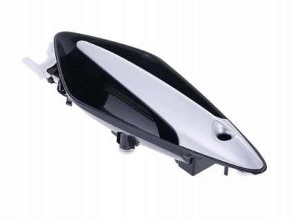 Acessar a peça Puxador porta frente esquerda prata preta com olho fechadura