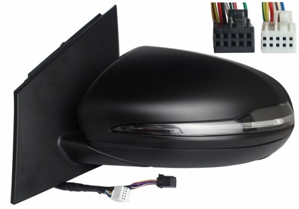 Acessar a peça Espelho retrovisor elétrico esquerdo, asférico, aquecido, preparado, com indicador, memória, LED (4 pinos, 7 pinos)