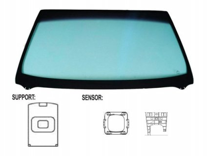 Acessar a peça Para-brisas verde controlo solar serigrafia modificada baseespelho sensor chuva janela