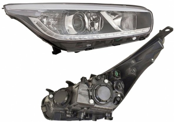 Acessar a peça Farol elétrico direito, preto, LED, H7+H7+H7 (motor)