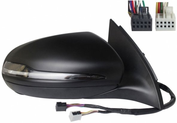 Acessar a peça Espelho retrovisor elétrico direito, asférico, aquecido, preparado, rebatível, com indicador, memória, LED, side (7 pinos - 8 pinos)