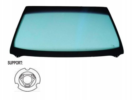 Acessar a peça Para-brisas verde controlo solar serigrafiado base espelho friso superior/inferior janela