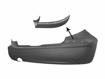 Acessar a peça Para choques traseiro preparadocinzento com gancho com frisocon filo buraco escape grande