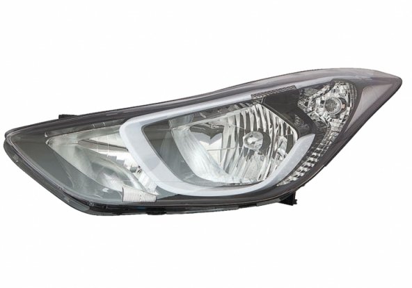 Acessar a peça Farol elétrico esquerdo, preto, H7+H7