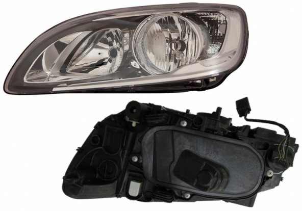 Acessar a peça Farol esq. led eletr com motor/base preta h7+h9+pwy24w carcaçaanclaje simple+pestana/tipo v