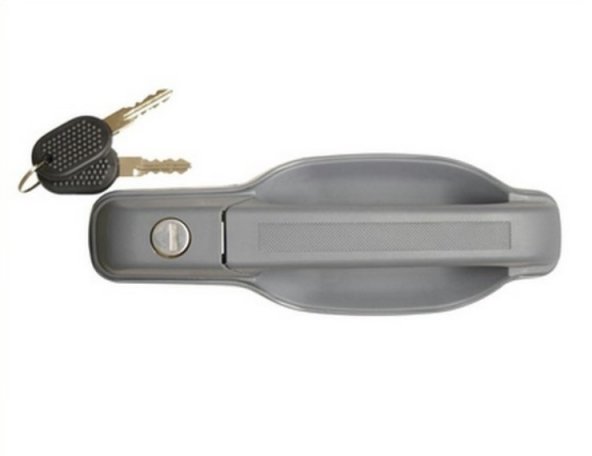 Acessar a peça Puxador porta frente esquerda cinzento escura com conjunto chaves