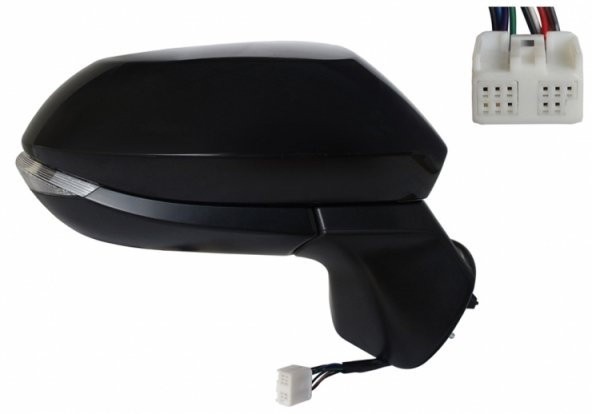 Acessar a peça Espelho retrovisor elétrico direito, convexo, aquecido, preparado, rebatível, com indicador, LED, side (9 pinos)