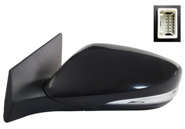 Acessar a peça Espelho retrovisor elétrico esquerdo, convexo, aquecido, preparado, com indicador (6 pinos)