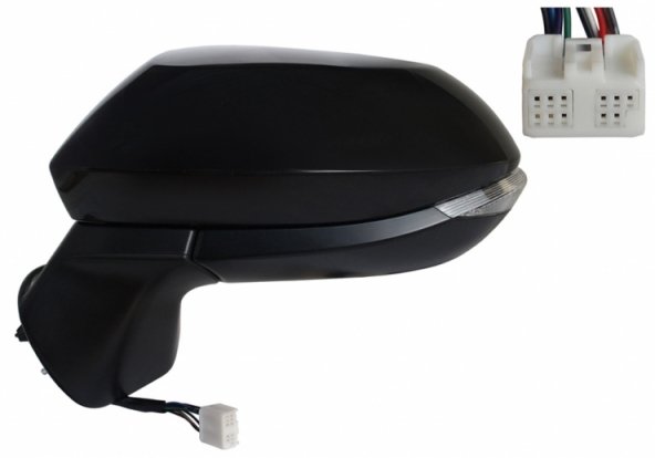 Acessar a peça Espelho retrovisor elétrico esquerdo, convexo, aquecido, preparado, rebatível, com indicador, LED, side (9 pinos)