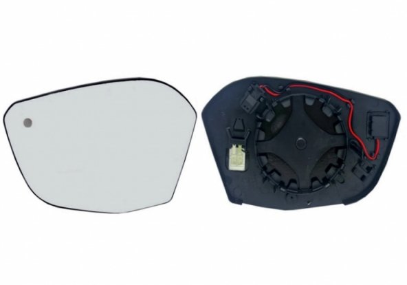 Acessar a peça Vidro + suporte do espelho retrovisor esquerdo, convexo, aquecido, side (2 pinos)