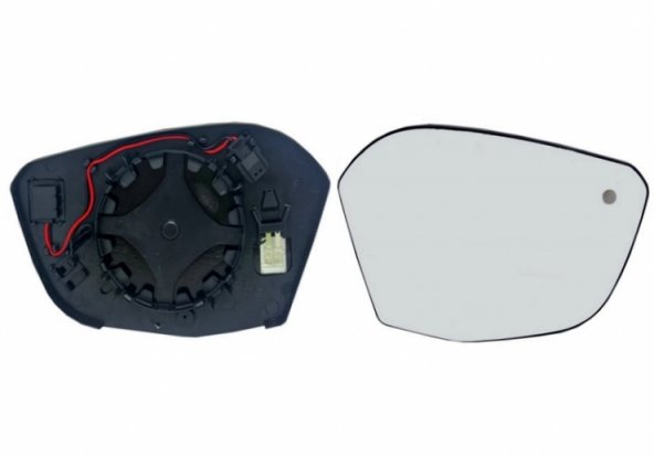 Acessar a peça Vidro + suporte do espelho retrovisor direito, convexo, aquecido, side (2 pinos)