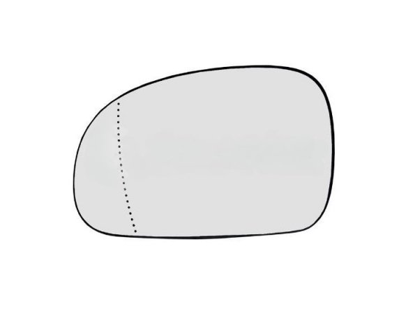 Acessar a peça Vidro + suporte do espelho retrovisor esquerdo, asférico (74 mm)