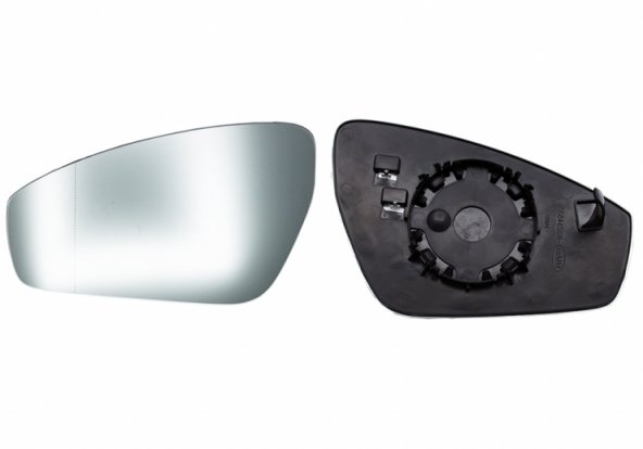 Acessar a peça Vidro + suporte espelho retrovisor esquerdo, asférico, aquecido, com pino anti-vibração (2 pinos)