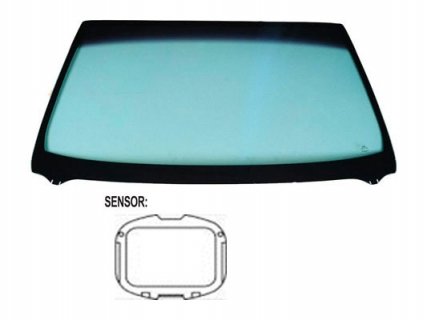 Acessar a peça Para-brisas verde controlo solar serigr. mod. sensor chuva/luz friso sup/inf janela ->2011