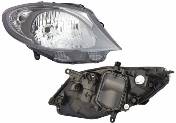 Acessar a peça Farol elétrico direito, H4