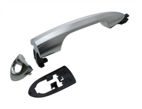 Acessar a peça Puxador porta frente esquerda plata com olho fechadura