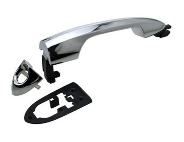 Acessar a peça Puxador exterior porta frente esquerda, cromada brilhante, orifício chave