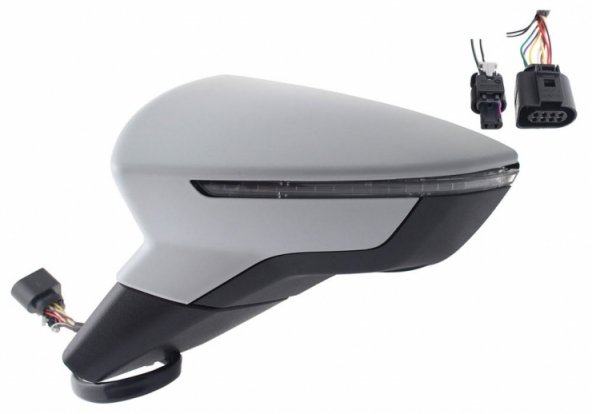 Acessar a peça Espelho retrovisor elétrico esquerdo, convexo, aquecido, preparado, com indicador, side (6 pinos-2 pinos)