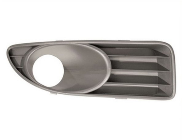 Acessar a peça Grelha do para choques direito, cinzenta, aberta, farol nevoeiro