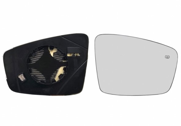 Acessar a peça Vidro + suporte do espelho retrovisor direito, convexo, aquecido (2 pinos)