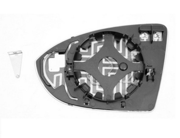 Acessar a peça Vidro + suporte espelho retrovisor direito, asférico, aquecido