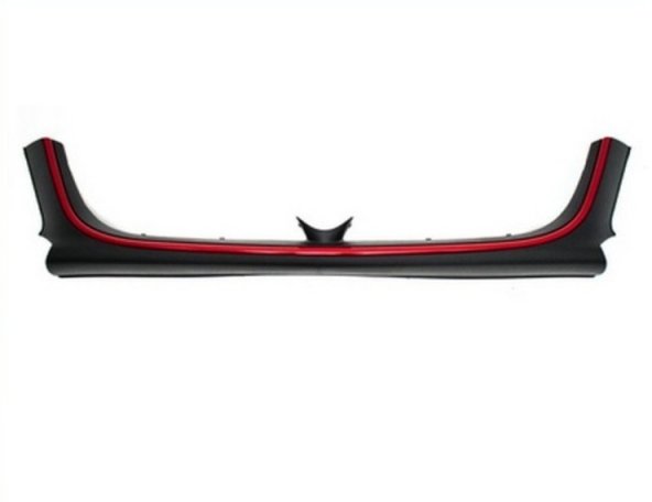 Acessar a peça Friso central para choques frente, preto, perfil vermelho
