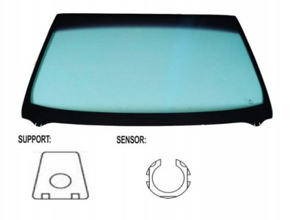 Acessar a peça Para-brisas verde, azul difuso, controlo solar