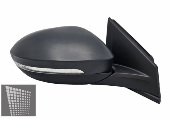 Acessar a peça Espelho retrovisor elétrico direito, convexo, aquecido, preparado, rebatível, com pisca, cortesia, memória, side (15 pinos)