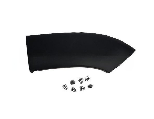 Acessar a peça Aba guarda lamas frente direita, preta, com clipes