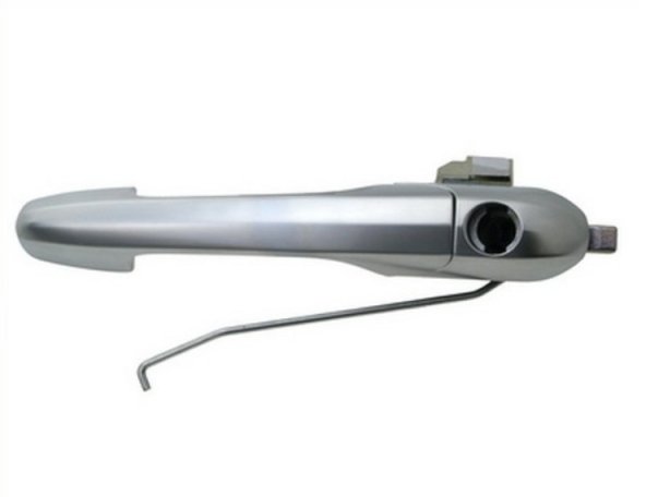 Acessar a peça Puxador exterior frente esquerda, prateada, orifício chave