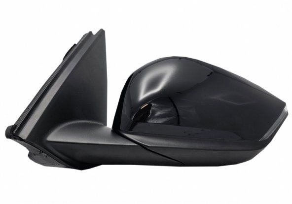 Acessar a peça Espelho retrovisor elétrico esquerdo, convexo, aquecido, com pisca, preto brilhante (6 pinos)