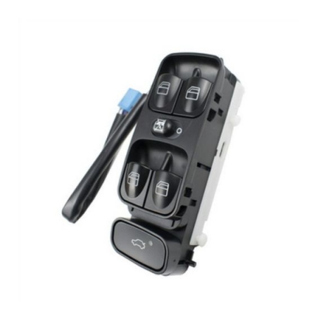 Acessar a peça 4 Interruptores elevador de vidro frente esquerdo, preto, com fios (9 pinos)