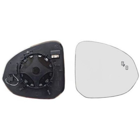 Acessar a peça Vidro + suporte espelho retrovisor direito, convexo, aquecido, side