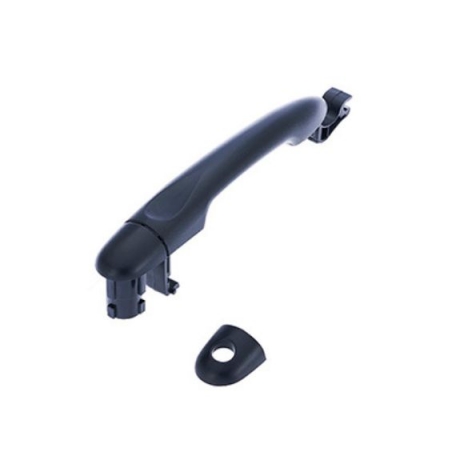 Acessar a peça Maçaneta frontal/tras reversible preta rugosa