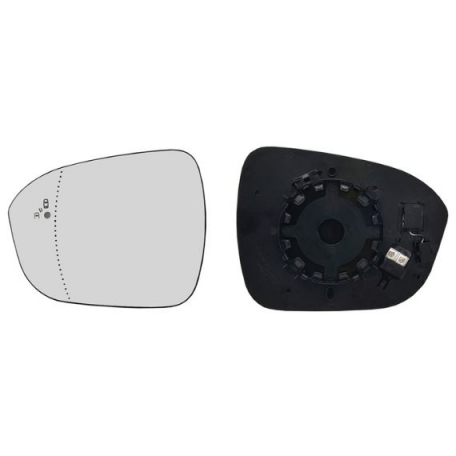 Acessar a peça Vidro + suporte espelho retrovisor esquerdo, asférico, térmico, side