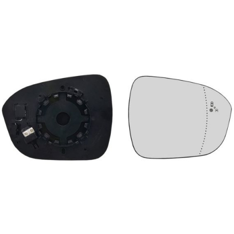 Acessar a peça Vidro + suporte espelho retrovisor direito, asférico, aquecido, side