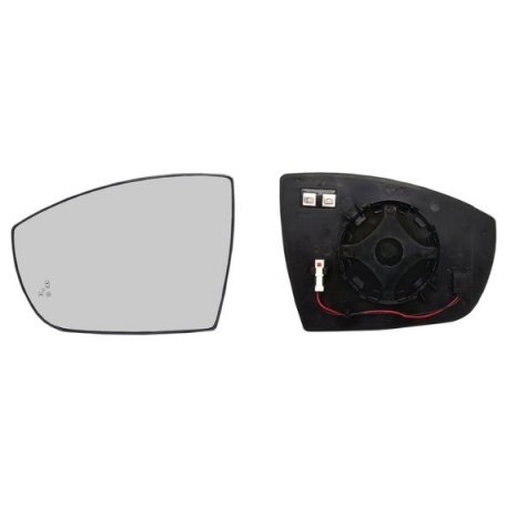 Acessar a peça Vidro + suporte espelho retrovisor esquerdo, convexo, aquecido, side