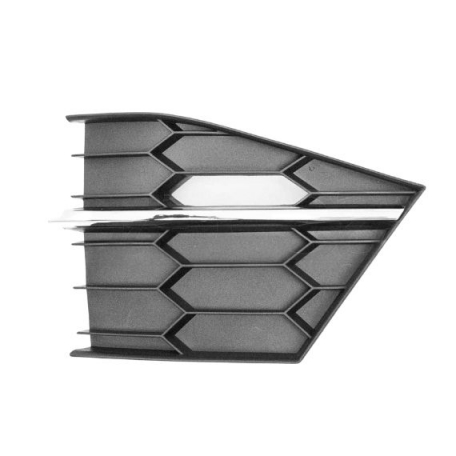 Acessar a peça Grelha para-choques direito, preta, friso cromada