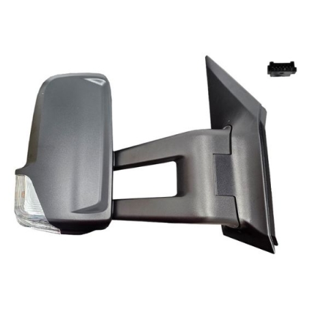 Acessar a peça Espelho retrovisor elétrico direito, convexo, ângulo morto, aquecido, com pisca (6 pinos) (braço medio)