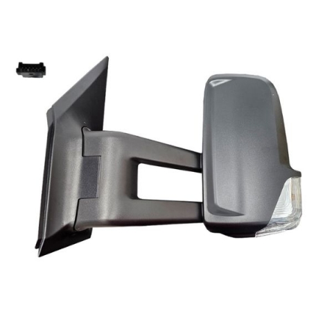 Acessar a peça Espelho retrovisor elétrico esquerdo, convexo, ângulo morto, aquecido, com pisca (6 pinos) (braço medio)