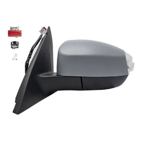 Acessar a peça Espelho retrovisor elétrico esquerdo, asférico, aquecido, preparado, rebatível, com pisca, cortesia, side (10 pinos)