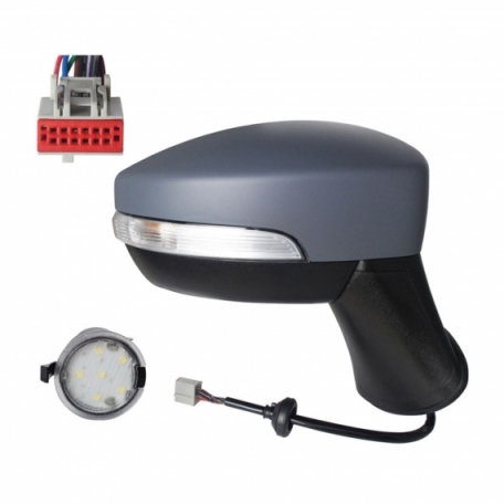 Acessar a peça Espelho retrovisor direito elétrico, preparado, asférico, aquecido, rebatível, com pisca, cortesia (10 pinos)